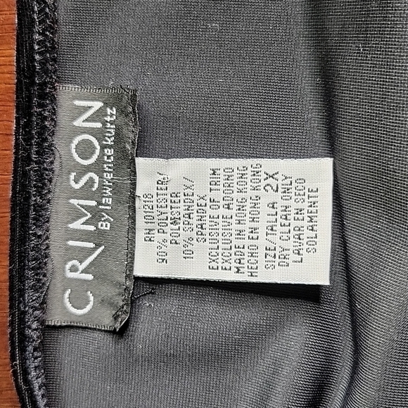 CRIMSON BY LAWRENCE KURTZ Black Floral Beaded Jacket Size‎ 2X - Picture 8 of 8